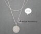 韩国进口 Piled flat-coin necklace