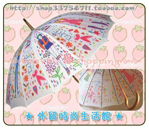韩国SONIA BALENCIA 漂亮MM晴雨长柄伞超级绚哦^^-