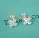 Tiffany新款镶石十字耳钉