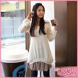 金冠店★Q659韩国2010春夏清纯美女气质碎花吊带+长T 2件套连衣裙