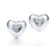 艾洛华18K白金女式精品钻石耳钉(0.08克拉)