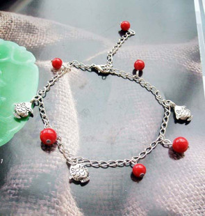  云南特色民族饰品批发 复古特色藏银脚饰 苗银脚链 JL008