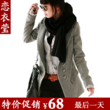 恋衣莹女装2011新款秋冬季韩版冬装修身中长款西装小西服毛呢外套