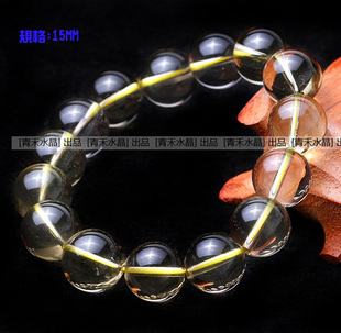  特价 纯天然黄水晶手链 规格全 黄晶 天然水晶 可做证书