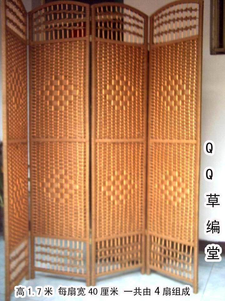 时尚 草编 精美屏风/玄关[免费快递送货上门]