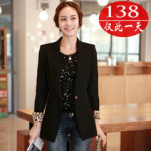 sz7713 2012新款春装修身小西装外套中长款女款西装韩版女士上衣