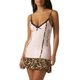 Baby Phat 粉色豹纹吊带裙