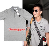 Comme des Garcons 川久保玲CDG PLAY 陈冠希复出款 灰色黑心POLO