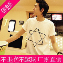 2011新款 男 t恤非主流短t 半袖情侣 韩版修身男装圆领短袖T恤17