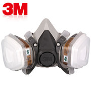 3m6200防毒面具面罩化工喷漆甲醛防尘防酸性气体，pm2.5半面具
