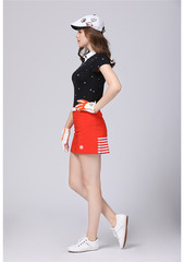 BG高尔夫服装短裙 裙子 裙裤 golf女士运动裙 韩款印花百褶裙