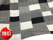日本进口纯羊毛弹力针织布料服装面料 黑白灰几何世界 宽1.6米