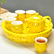 双层茶杯防烫功夫茶杯茶具套装陶瓷茶盘大号双层杯整套功夫茶具