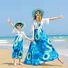 波西米亚胖mm宽松吊带连衣裙，海边泰国度假沙滩，裙显瘦母女裙子