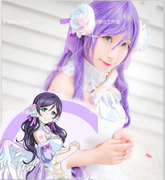 COSPLAY动漫假发 卷发 love live白色情人节 东条希cosplay服装配