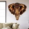 定制诺狄诗家居装饰品欧式家居，客厅挂件创意复古树脂大象头壁挂