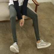 纯色款休闲男装韩版牛仔裤，修身小脚版型弹性，长裤超弹力男生铅笔裤