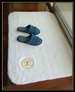  加厚长毛地垫五星级酒店防滑垫门垫纯棉吸水柔软地毯 可机洗