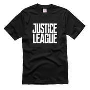 DC漫画正义联盟T恤电影版标题T恤衫男女短袖夏装圆领t恤短袖