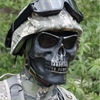 m02骷髅面具cs全脸防护骷髅战士面罩全护脸，面具恐怖逼真整人吓人