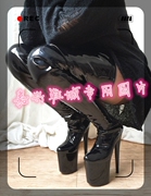 黑色女皇长靴有大码女靴情趣黑色20CM高跟鞋靴 Y101