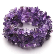 天然紫水晶碎石手链，紫水晶多圈碎石不定型碎石紫水晶手链