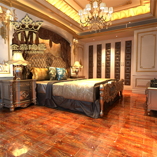 金慕镀金抛晶砖客厅餐厅，卧室地面瓷砖600*600仿木纹抛金砖艺术