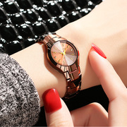 超薄防水品牌女士防水钨钢休闲时尚潮流复古简约石英手链手表