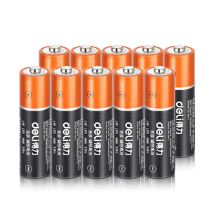 得力18500电池干电池5号碱性蓄电池儿童玩具，aaa无汞电池七号碱性电池装电池遥控器鼠标话筒玩具电池1.5v