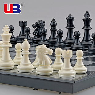 ub友邦国际象棋磁性棋子，折叠便携棋盘，儿童小学生培训比赛专用套装