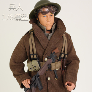 二战兵人模型16英军关节可动德军，一战珍藏版散货送男生礼物摆件