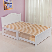 多功能实木沙发床1.2米1.5米抽拉床坐卧两用简约伸缩床折叠床