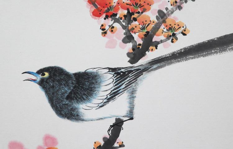 喜上梅梢梅花带框镜框花鸟写意国画六尺横幅字画手绘真迹作品客厅在类目 家居饰品, 装饰画, 国画中 - 来自Buy2taobao.com提供专业的淘宝代购服务