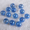 16mm蓝色八片花玻璃球弹珠儿童玩具闪光玻璃珠夹弹珠游戏珠20颗