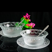 磨砂玻璃碗套装透明小吃碗粥碗汤碗糖水碗冰激凌碗鱼翅燕窝碗