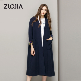 在线购买藏蓝色风衣女中长款_佰盛丽誉网