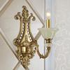 高端欧式全铜客厅壁灯美式卧室床头壁灯楼梯走廊过道灯纯铜镜前灯