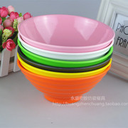 密胺碗塑料碗汤碗面，碗彩色仿瓷餐具饭碗美耐皿，尖底螺纹碗加厚