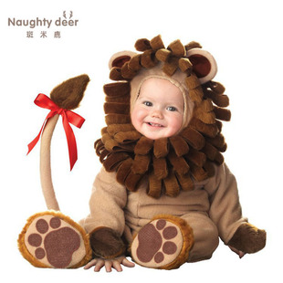 万圣节儿童节演出服装宝宝造型，衣婴幼儿动物连体衣连身衣小狮