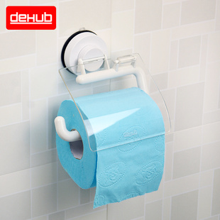 韩国dehub吸盘卫生间纸巾架，防水卷纸器，创意手纸厕纸架卫生纸巾盒