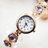 韩国时尚手链满钻银色时装表休闲水钻，女表满天星镶钻珍珠圆形手表