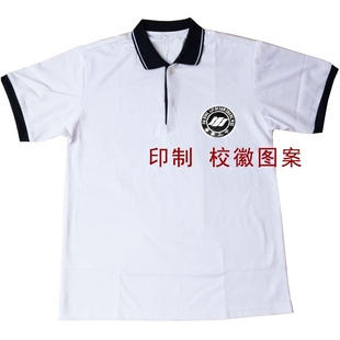 diy男女初高中学生短袖t恤班服定制logo校徽个性图案夏季校服上衣