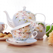 陶瓷咖啡杯套装欧式茶具，15头咖啡具套装，骨瓷英式下午茶红茶具套装