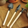 迷你园艺三件套 花园小铁铲 铁锹 挖土工具 园艺种花工具套装