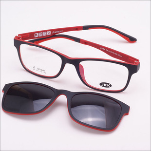 板材眼镜框架带墨镜偏光夹片配近视镜片磁铁套镜男女太阳镜 jkk76