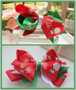 韩国儿童圣诞节蝴蝶结，发饰夹女宝宝头饰，马尾发夹万圣节