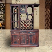 红木家具老挝大红酸枝交趾黄檀，中式雕花隔厅柜，玄关柜酒柜隔断柜