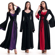 万圣节服装女巫婆黑死神长裙吸血鬼欧洲宫廷cosplay舞会演出服装