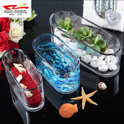 超白透明金鱼缸水族箱玻璃长方形水培植物容器花瓶桌面摆放