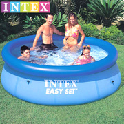intex大号游泳池加高加厚家庭儿童游泳池儿童，充气水池送泵